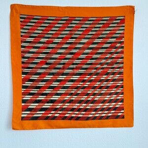 Vintage Les Centurion Scarf Square Geometric Mod 1970s Retro Mid Century Bold